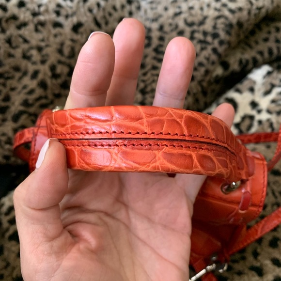 ⚫️SOLD⚫️Furla Mini Croc Crossbody & Dustbag - Picture 9 of 14
